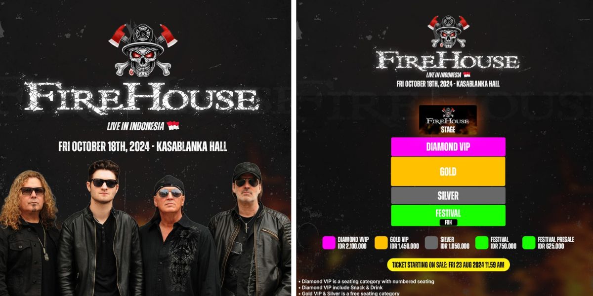 Get Ready to Nostalgia! Legendary Rock Band FireHouse Will Rock Jakarta