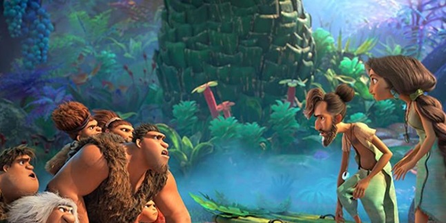 Synopsis of 'THE CROODS: A NEW AGE', Meeting of Two Unique Prehistoric Families