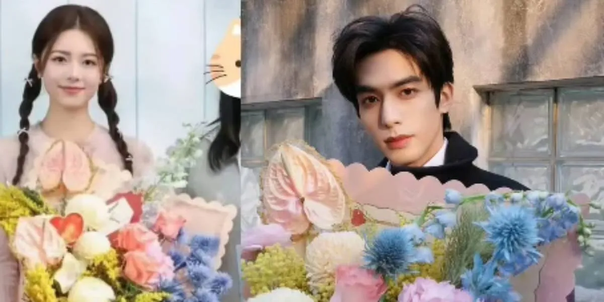 Song Weilong and Zhao Jinmai Show Off the Same Bouquet on Valentine’s Day, Netizens Go Wild