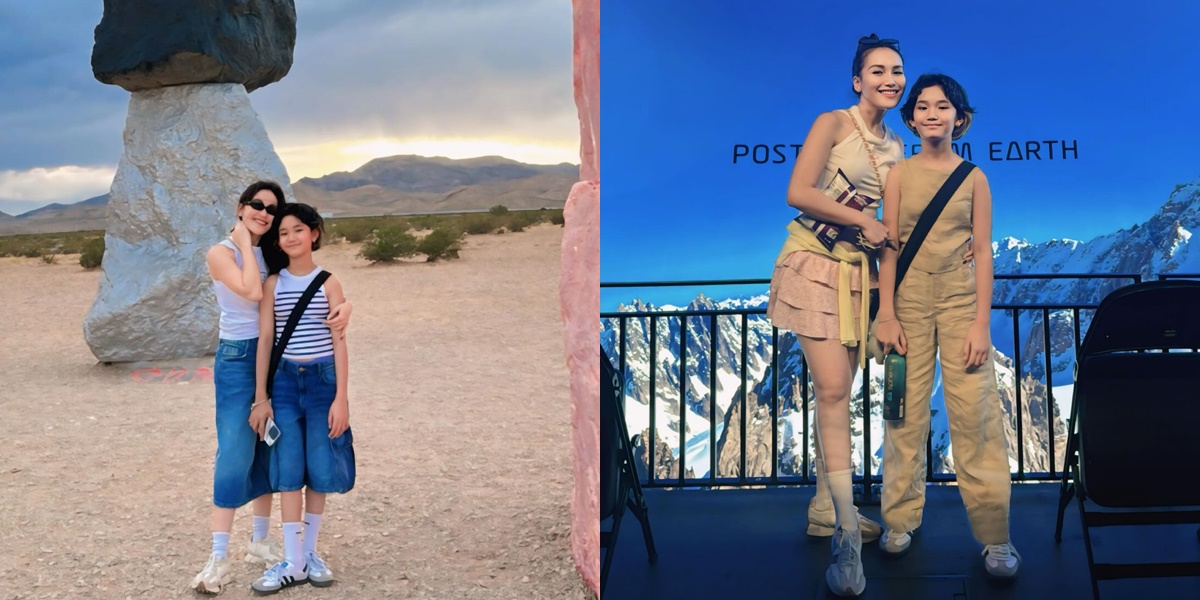 Very Stylish, 7 Styles of Bilqis, Ayu Ting Ting's Daughter, on Vacation in America - Like She's Already a Teenager