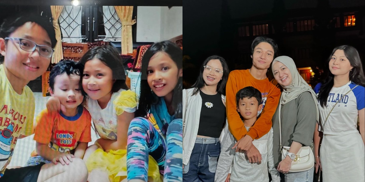 Already Big, Here are 7 Portraits of Okie Agustina's 4 Children in the Past vs Now who are always Compact and Loving