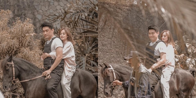 Shooting Music Video Together, Citra Monica Embraces Ifan Seventeen Tightly on a Horse