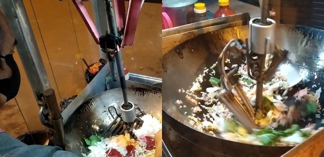 Broken Hand Due to an Accident, Dartadi Creates a Fried Rice Robot from Scrap Materials