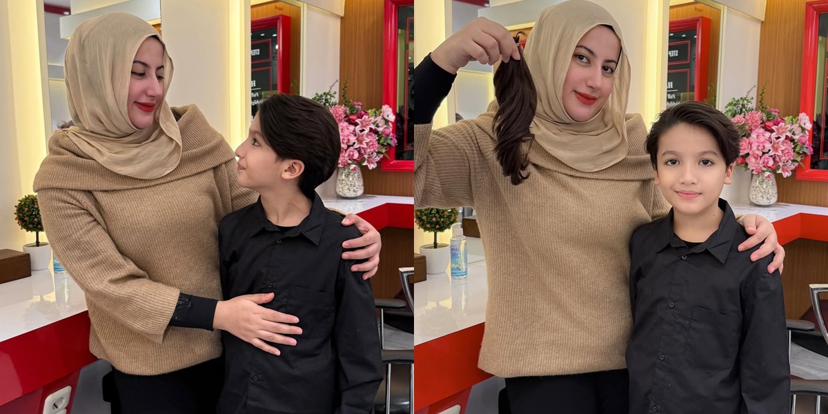 Tasyi Athasyia Shares a Moment of Her Child's Long Hair Cut