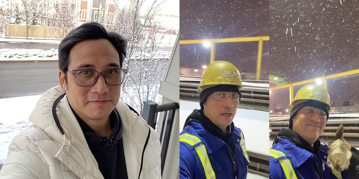 Tengku Firmansyah Continues to Work Despite Heavy Snow, Endures at -10 Degrees Celsius