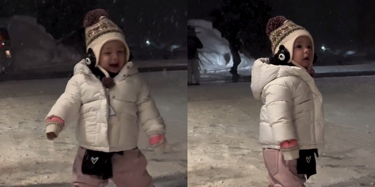 Amazed, Kamari's First Reaction Seeing Snow Fall - Curious About What She's Thinking