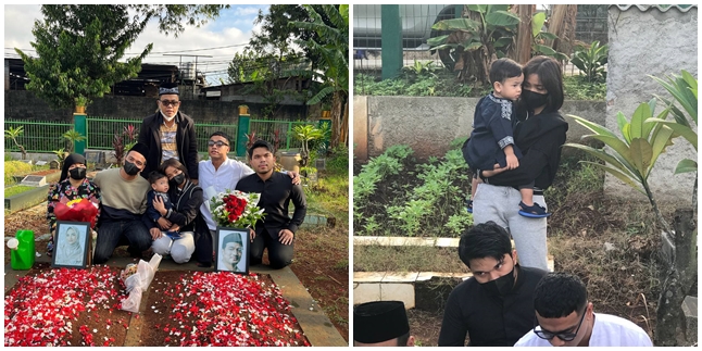 Thariq Halilintar Accompanies Fuji to Visit the Graves of Febri Andriansyah and Vanessa Angel, Faisal: He is Part of Us