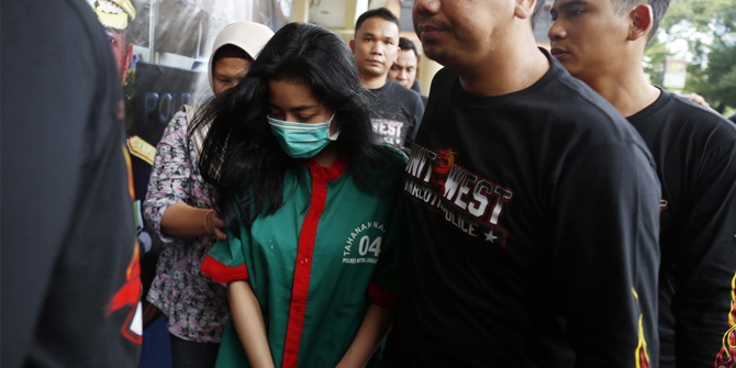 Arriving at West Jakarta Metro Police, Vitalia Sesha Once Again Wears Prison Clothes Due to Drug Case