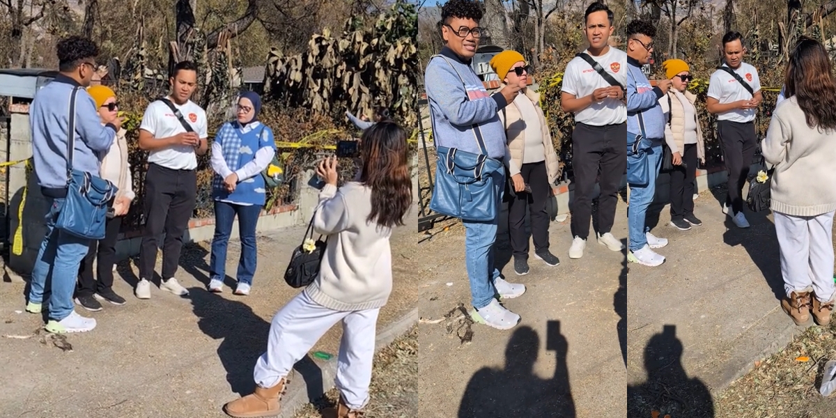 Uya Kuya Creates Content in Front of the Ruins of a Fire in LA, Homeowner Gives Warning