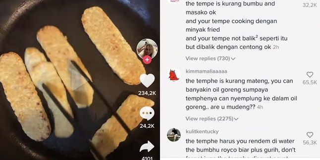 Viral Foreigner Cooking Tempeh Without Seasoning and Frying with a Little Oil, Indonesian Netizens are Excited