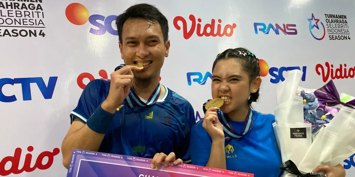 Ziva Magnolya Defeats Raffi Ahmad in Badminton at TOSI Season 4, Takes Home the Medal