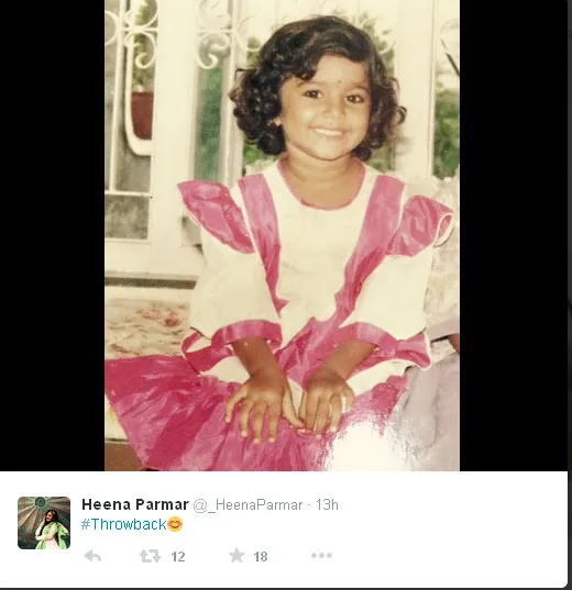Ini dia foto masa kecil Heena Parmar yang super imut, kamu setuju? @twitter.com/_HeenaParmar