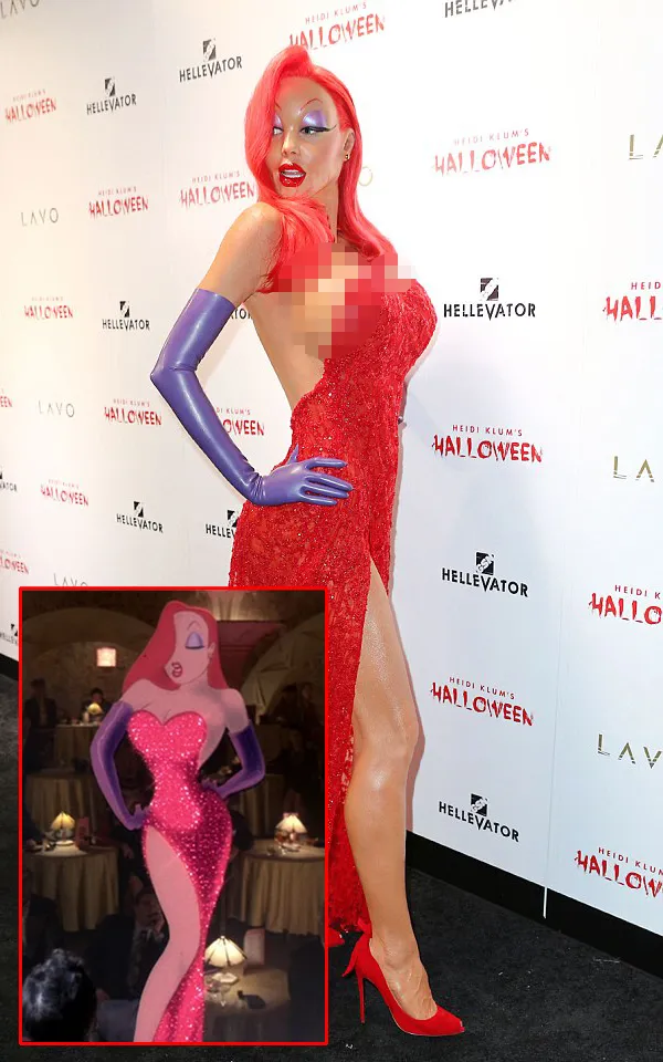 Heidi berubah jadi Jessica Rabbit, mirip banget ya? © istimewa