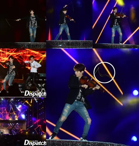 Musibah hair stick biola lepas, tak mengganggu penampilan Henry. ©dispacth