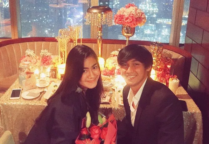 Feli sangat bahagia denga perayaan anniversary mereka © instagram.com/felicyangelista_ 