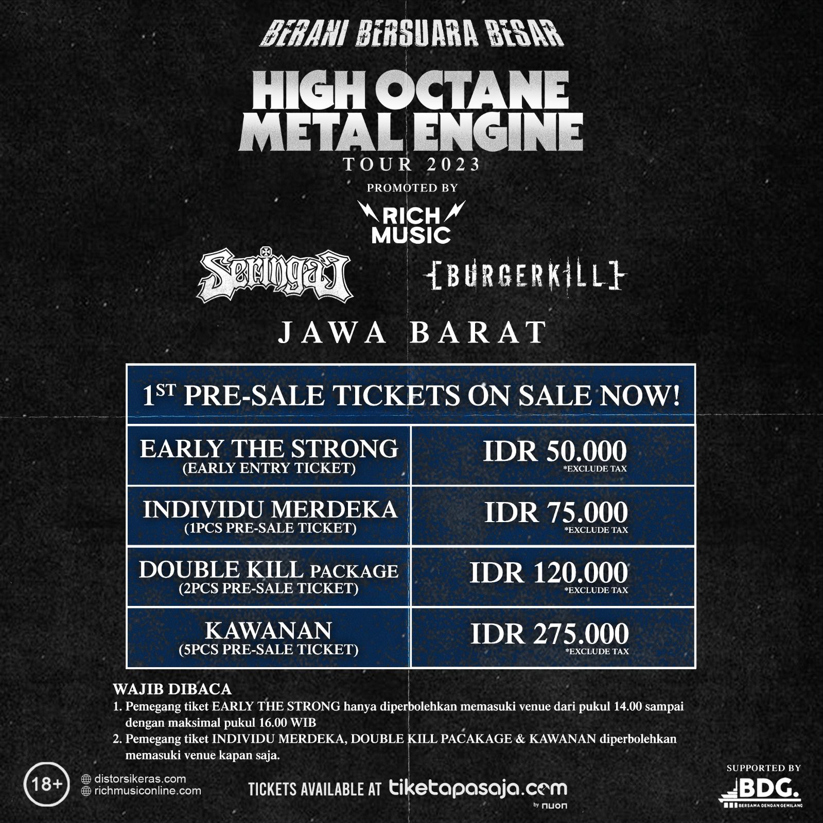 Tiket Burgerkill x Seringai