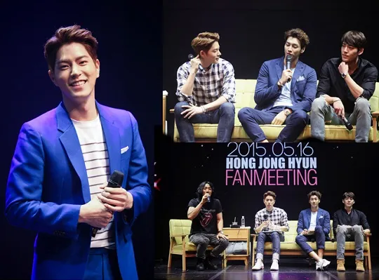 Hong Jong Hyun mendapatkan kejutan dan dukungan dari sahabat, Kim Woo Bin dan Kim Young Kwang. ©soompi.com