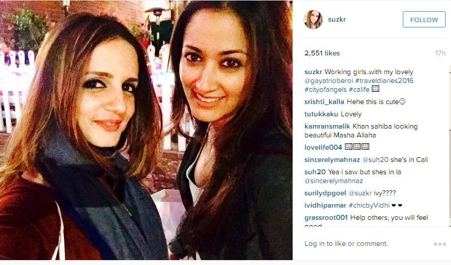 Sussanne Khan kali ini terbang ke LA untuk menikmati liburannya © Instagram.com/suzkr