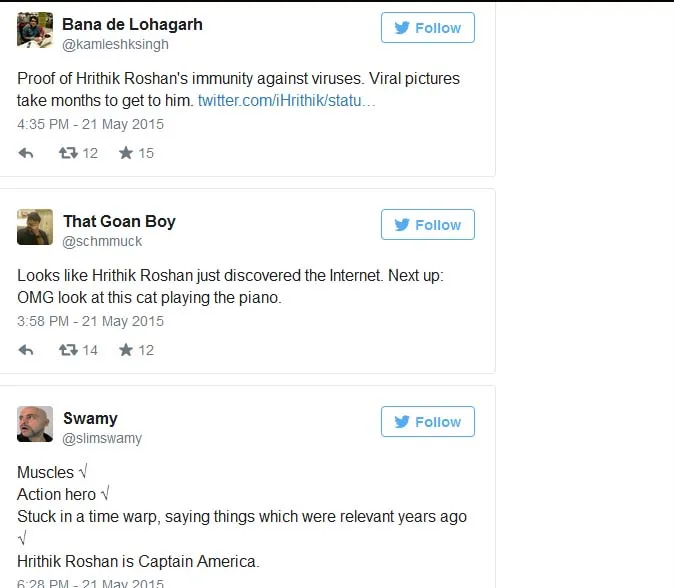 Netizen bully Hrithik habis-habisan. @twitter