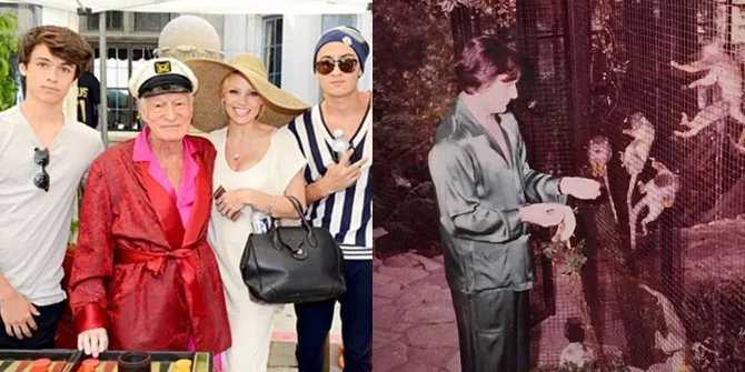 Hugh Hefner mengaku memiliki 100 pasang baju tidur © instagram.com/hughhefner