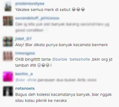 Hujatan untuk Bella Shofie © Instagram/Bella Shofie