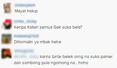 Hujatan haters untuk Bella Shofie © Instagram/Bella Shofie