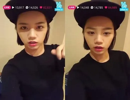 Hyeri Girls Day saat siaran Naver V. ©allkpop.com
