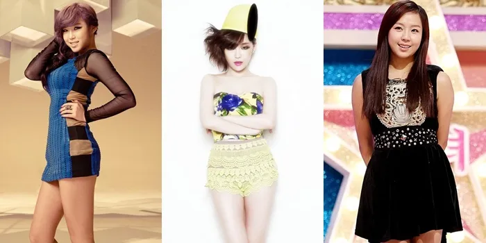 Hyosung (kiri), ga In, dan Yewon. Siapa yang menurutmu punya tubuh paling indah? © Istimewa