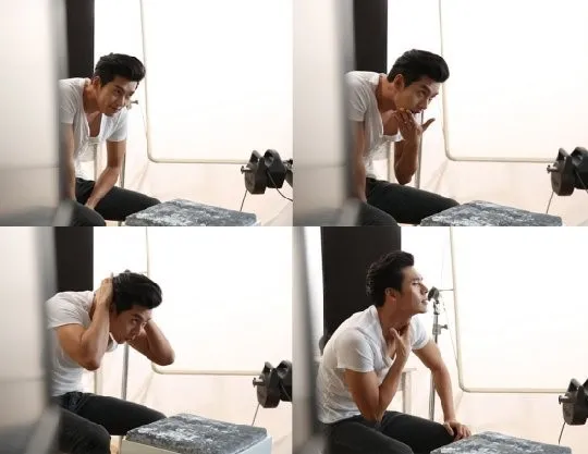 Hyun Bin saat syuitng CF The Body shop @soompi.com