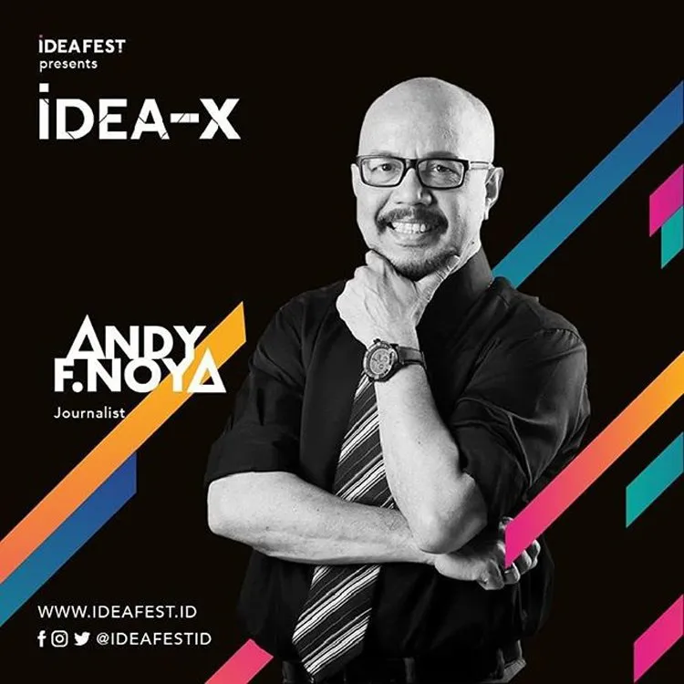 Andy F. Noya diplot sebagai salah satu pembicara dalam acara ini. © 2018 www.thenextdev.id/©Instagram/ideafestid