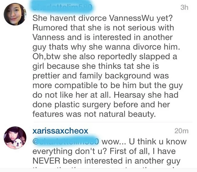 Salah satu netizen yang terus menyerah soal rumah tangga Arissa Cheo. ©Instagram/xarissaxcheox