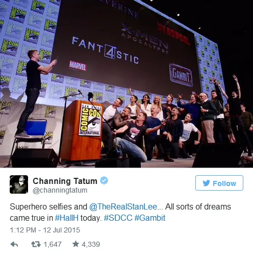 Selfie epik superhero Marvel dan Fox/©Official Twitter Channing Tatum