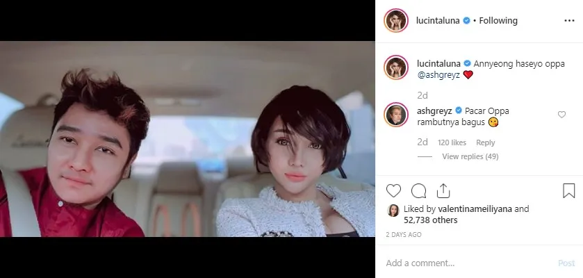 Rambut baru Lucinta Luna. (credit: Instagram.com/lucintaluna)