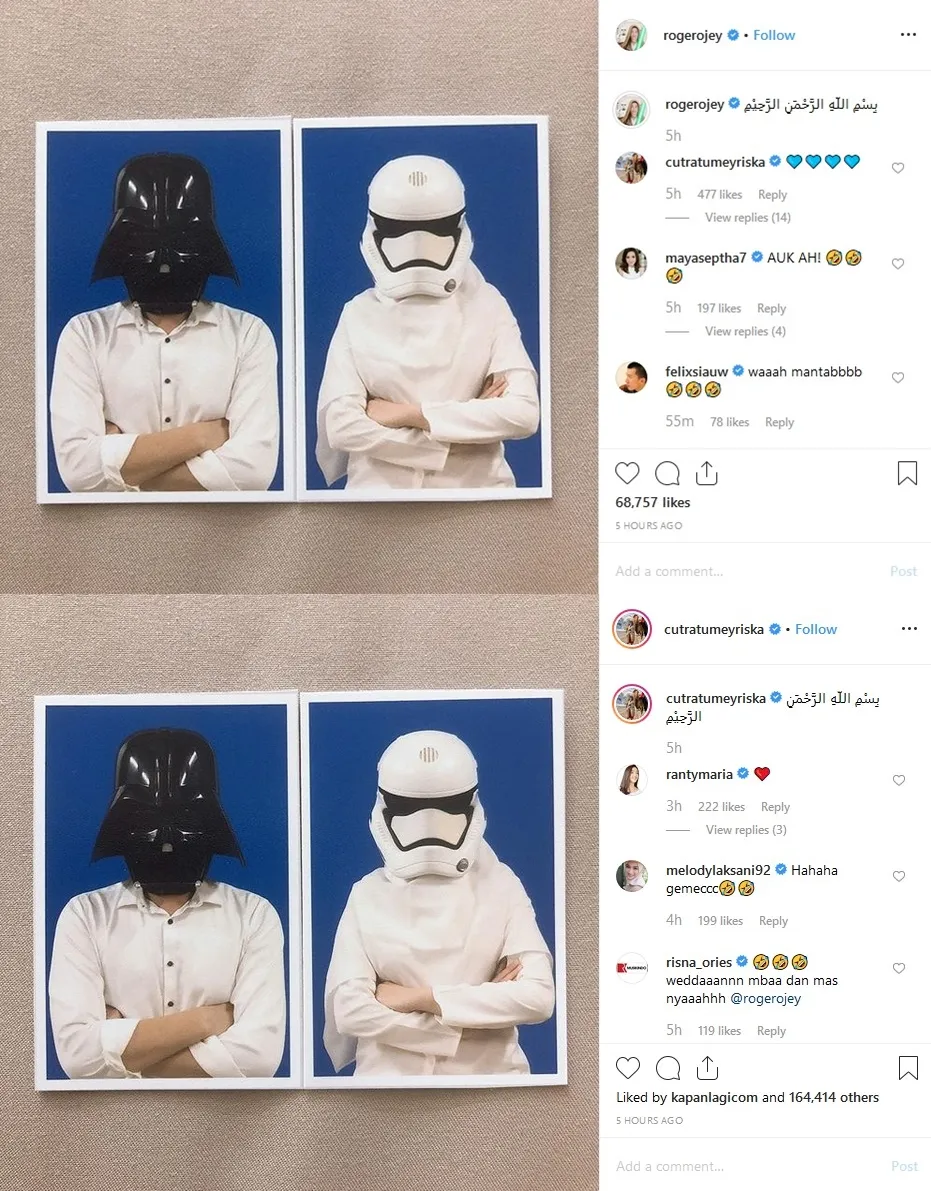 Roger Danuarta dan Cut Meyriska (credit: instagram.com/cutratumeyriska - instagram.com/rogerojey)