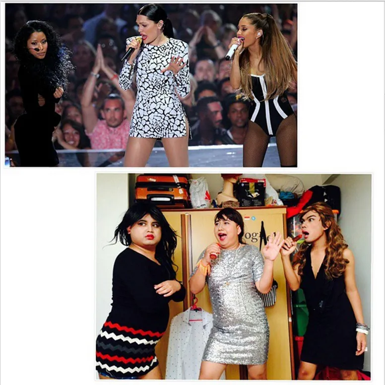 Allan dan kawan-kawannya memarodikan Nicki Minaj, Jessie J, dan Arianna Grande/©instagram.com/allanwangsa