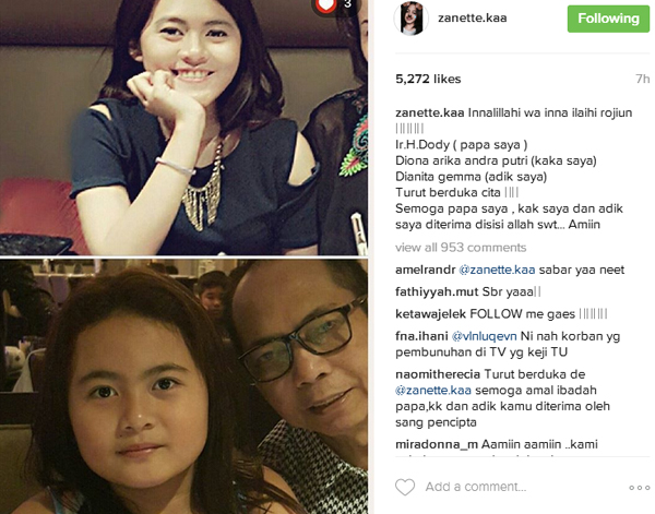 Putri Dody Triono yang Selamat, Selfie & Ucapkan Bela 
