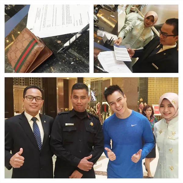 Berkat bantuan manajemen mall, dompet berharga Baim ditemukan/©instagram.com/baimwong