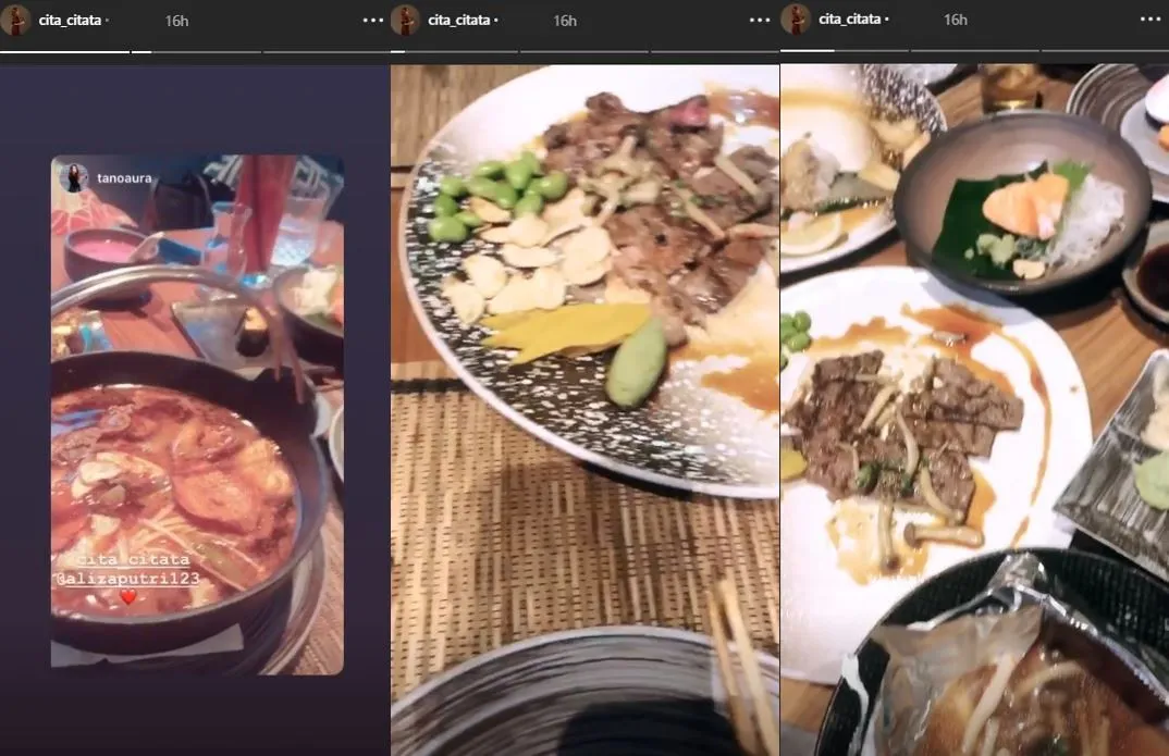 Menu buka puasa Cita Citata (credit: Instagram.com/citacitata)