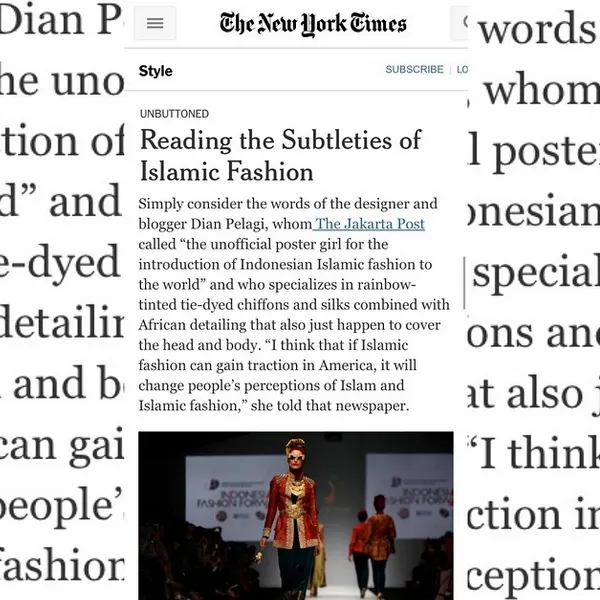 Dian Pelangi masuk dalam The New York Times/©instagram.com/dianpelangi