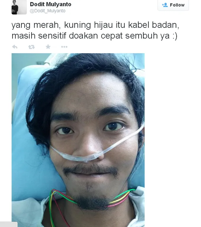 Dodit Mulyanto terkulai lemas karena serangan jantung koroner / ©twitter.com/doditmulyanto