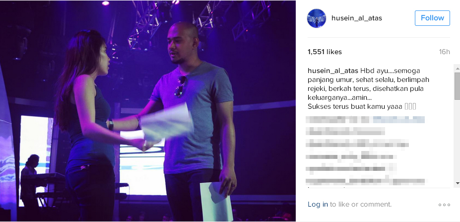 Ayu Ting Ting Ulang Tahun, Husein Alatas Beri Ucapan 