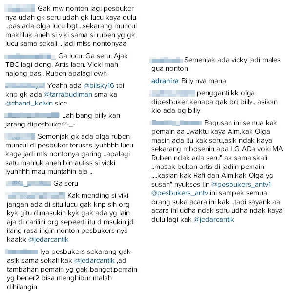 Protes para fans Pesbuker soal kehadiran Vicky/©Official Instagram Jessica Iskandar