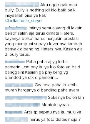 Ragam komentar netizen di Instagram Bella/©Official Instagram Bella Shofie