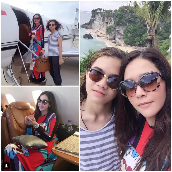 Dul ikut naik jet pribadi bareng Maia/©instagram.com/therealmaiaestianty