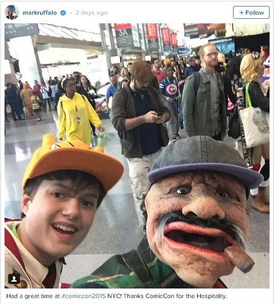 Mark Ruffalo juga ikut menyamar saat datangi NYCC/©instagram.com/markruffalo
