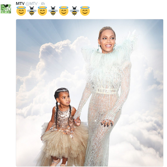 Beyonce dan Blue Ivy di red carpet/©twitter.com/mtv