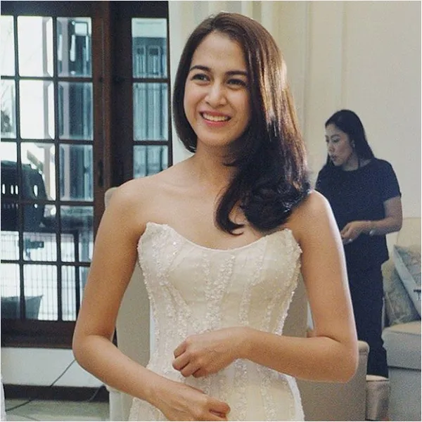 Inikah detail gaun pernikahan Nina Zatulini?/©instagram.com/chandratauphan