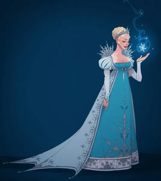 Tampilan gaun Elsa yang sesuai dengan setting filmnya/©mtv.com