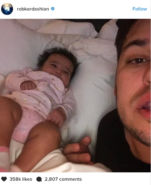 Rob urus anaknya dan tak pedulikan kesehatannya usai putus dengan Chyna/©instagram.com/robkardashian