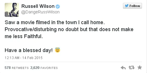 Klarifikasi Russell Wilson/©twitter.com/dangerusswilson